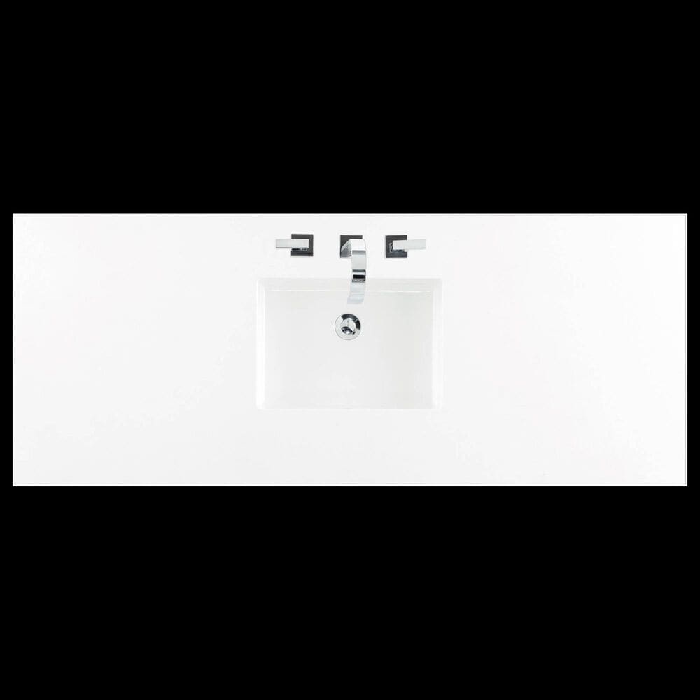 James Martin Vanities Brookfield 60&quot; Single Bathroom Vanity in Burnished Mahogany with 3 cm White Zeus Quartz Top and Rectangular Sink, , large
