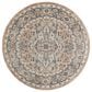 Nourison Quarry QUA05 4" Round Beige and Grey Area Rug, , large