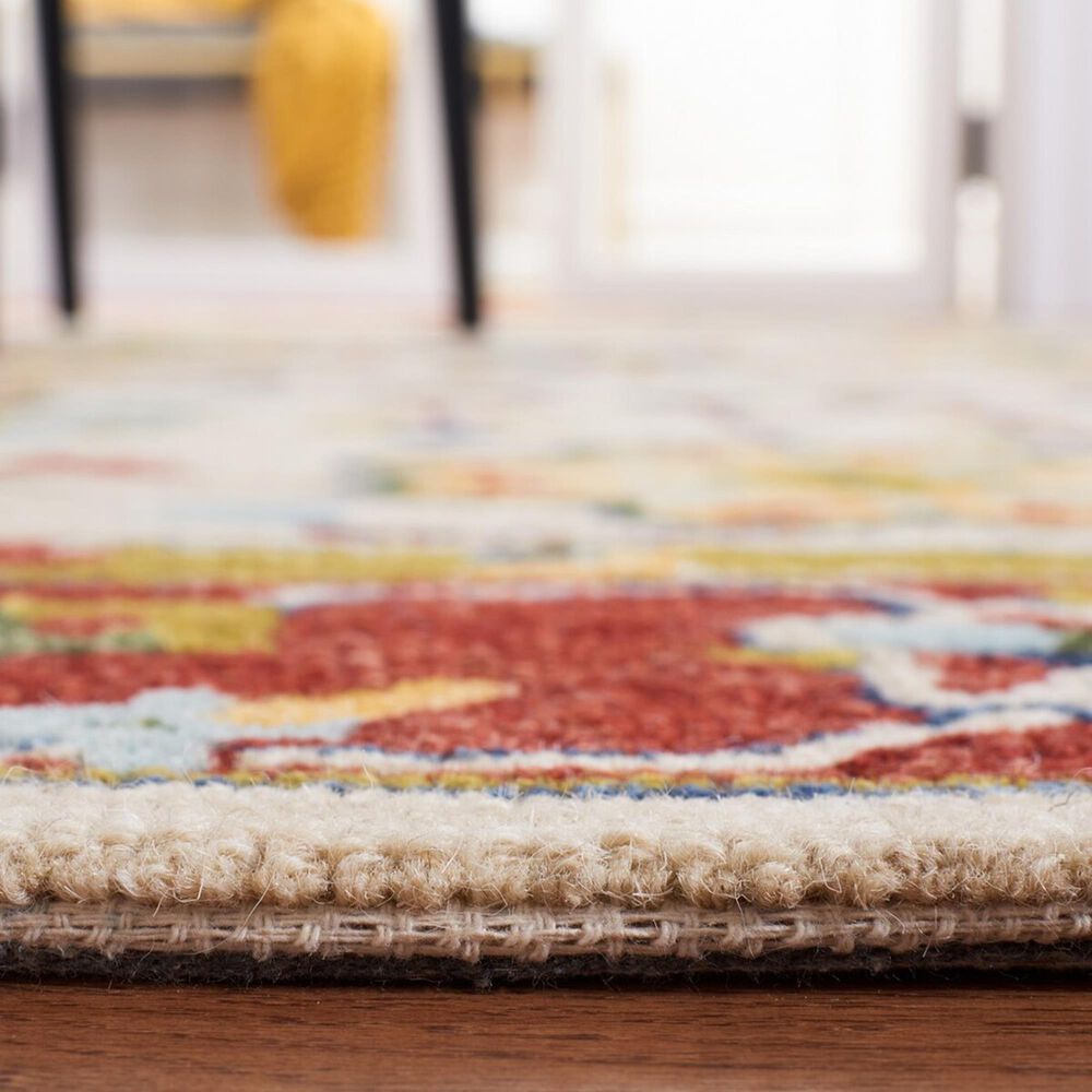 Safavieh Micro-Loop 4&#39; x 6&#39; Beige and Rust Area Rug, , large