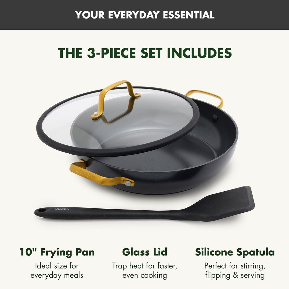 Green Pan Reserve Pro 11" Ceramic Nonstick Everyday Pan with Lid in Black, , large
