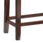 Linon Home Decor Claridge Counter Stool with Red Cushion in Dark Brown, , large