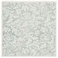 Safavieh Micro-Loop MLP379F 5" Square Gray and Ivory Area Rug, , large