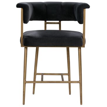 Tov Furniture Astrid Velvet Counter Stool in Grey, , large