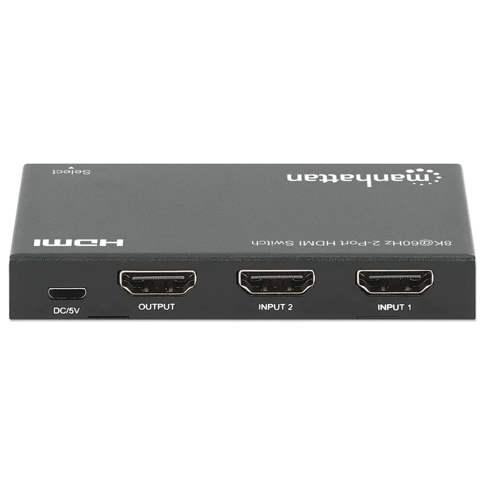 Manhattan 2-Port 8K HDMI Switch with IR Remote Control in Black, , large