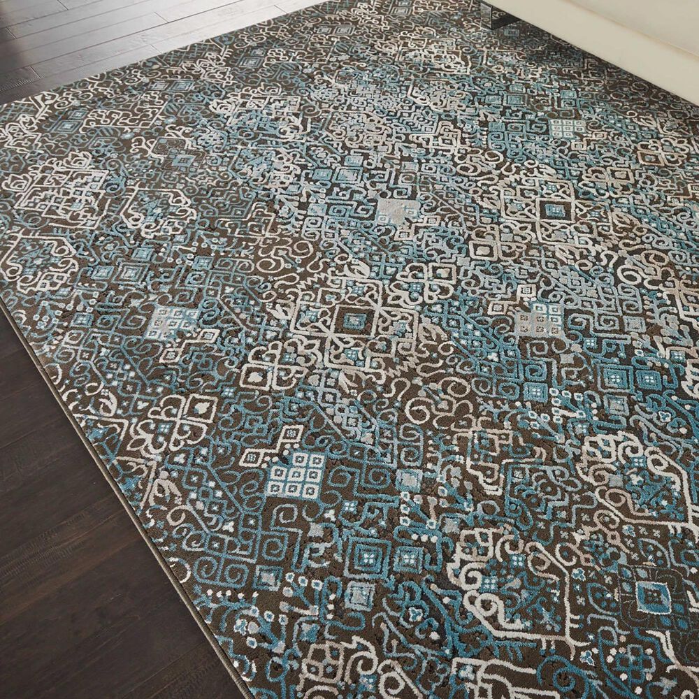 Nourison Karma 7&#39;10&quot; x 10&#39;6&quot; Blue Area Rug, , large
