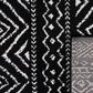 Safavieh Tulum TUL267Z 9" x 12" Black and Ivory Area Rug, , large