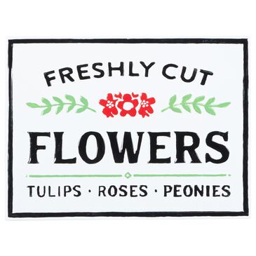 Maple and Jade 15" x 20" Metal Farmhouse Wall Sign in Black, White and Red, , large