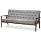 Baxton Studio Sorrento Stationary Sofa in Grey, , large