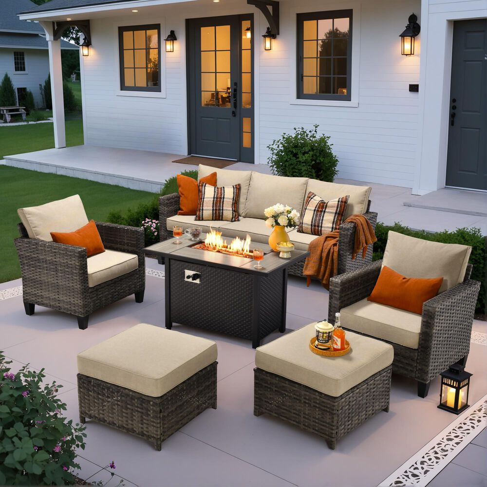 HOMLUX 6-Piece Patio Set in Beige, , large