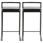LumiSource Fuji Stackable Counter Stool with Black Faux Leather Cushion in Black (Set of 2), , large
