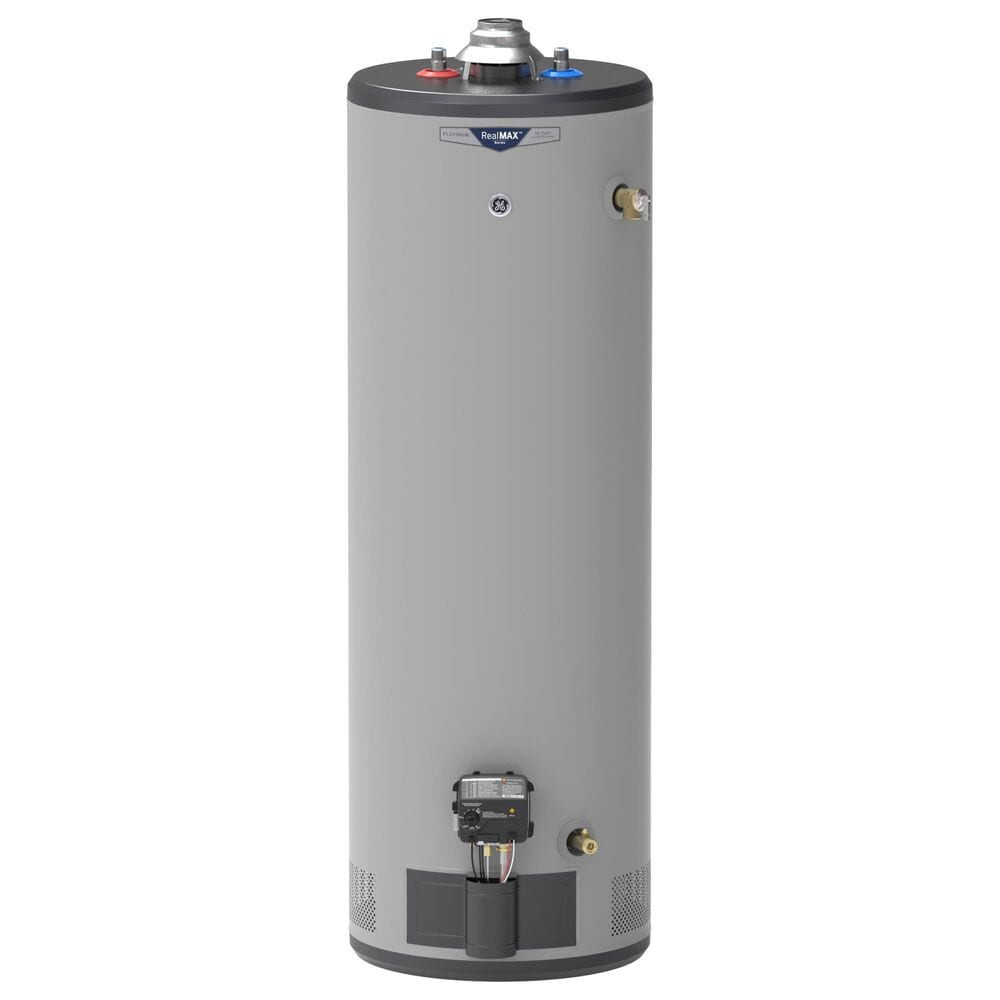 GE Appliances RealMAX Platinum 40-Gallon Tall Natural Gas Atmospheric Water Heater in Gray, , large