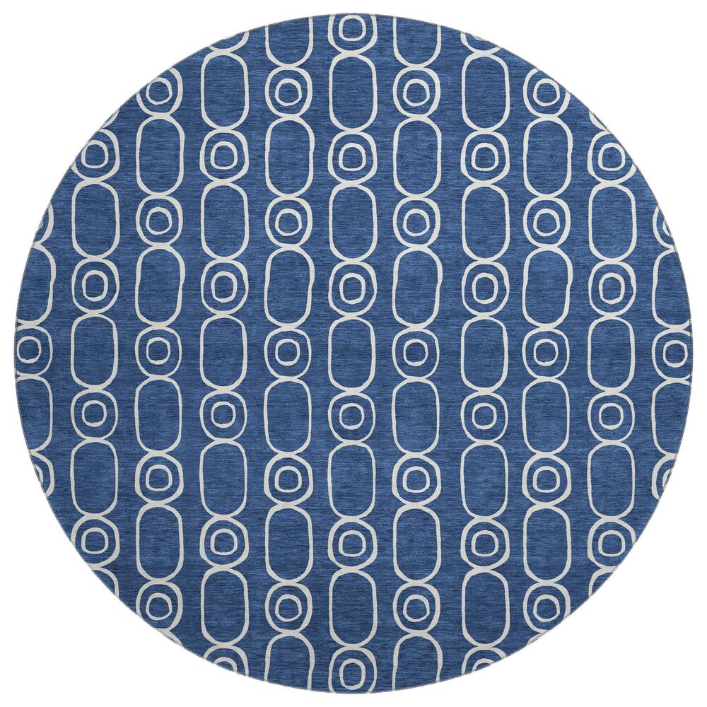 Dalyn Rug Company The Reserve TR6 Navy 8" Round Indoor/Outdoor Area Rug, , large