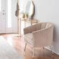 Lumisource Tania Accent Chair in Champagne Velvet and Gold, , large