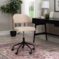 Linon Home Decor Tristan Swivel Office Chair with Beige Cushion in Black, , large