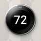 Google Nest Hub (2nd Generation) - Chalk with Nest Learning Thermostat in Polished Steel, , large