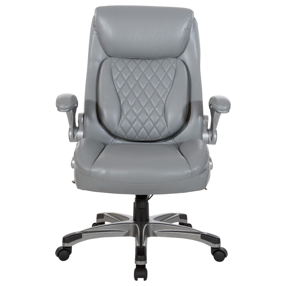 Valor Living Executive Chair with Grey Upholstery in Titanium, , large