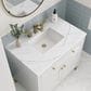 James Martin Vanities Chicago 36" Single Bathroom Vanity in Glossy White with 3 cm Ethereal Noctis Quartz Top and Rectangular Sink, , large