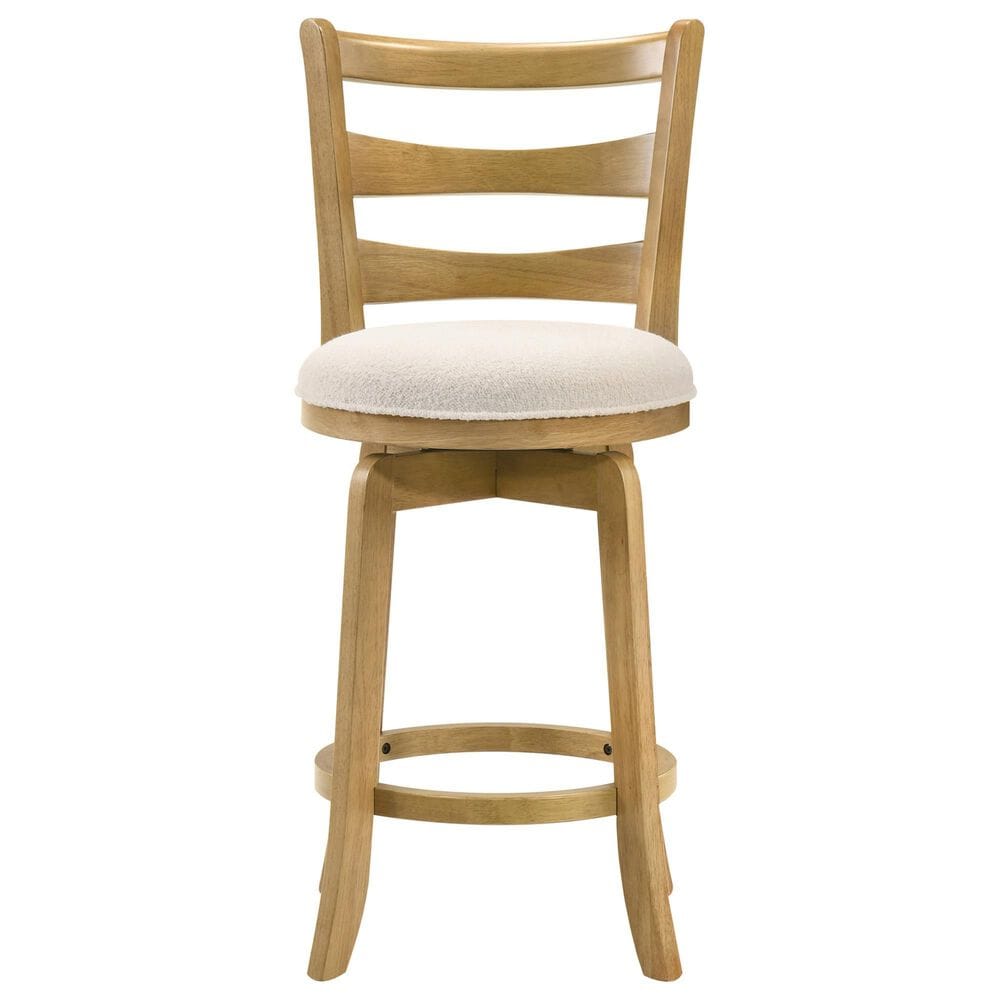 Armen Living Melindra Swivel Counter Height Stool in Putty Brown, , large