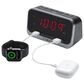 iHome Dual Alarm Clock with Dual USB Charging and Nightlight in Black and Grey, , large