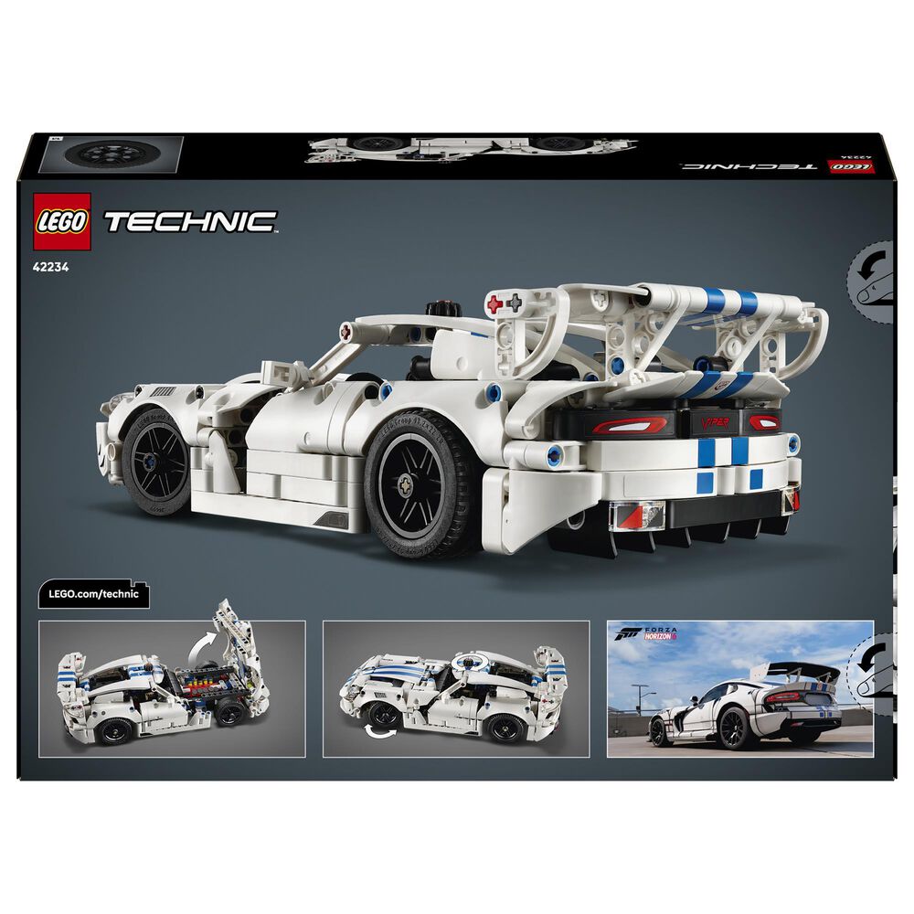 LEGO Technic Dodge Viper GTS-R Sports Car Building Set, , large