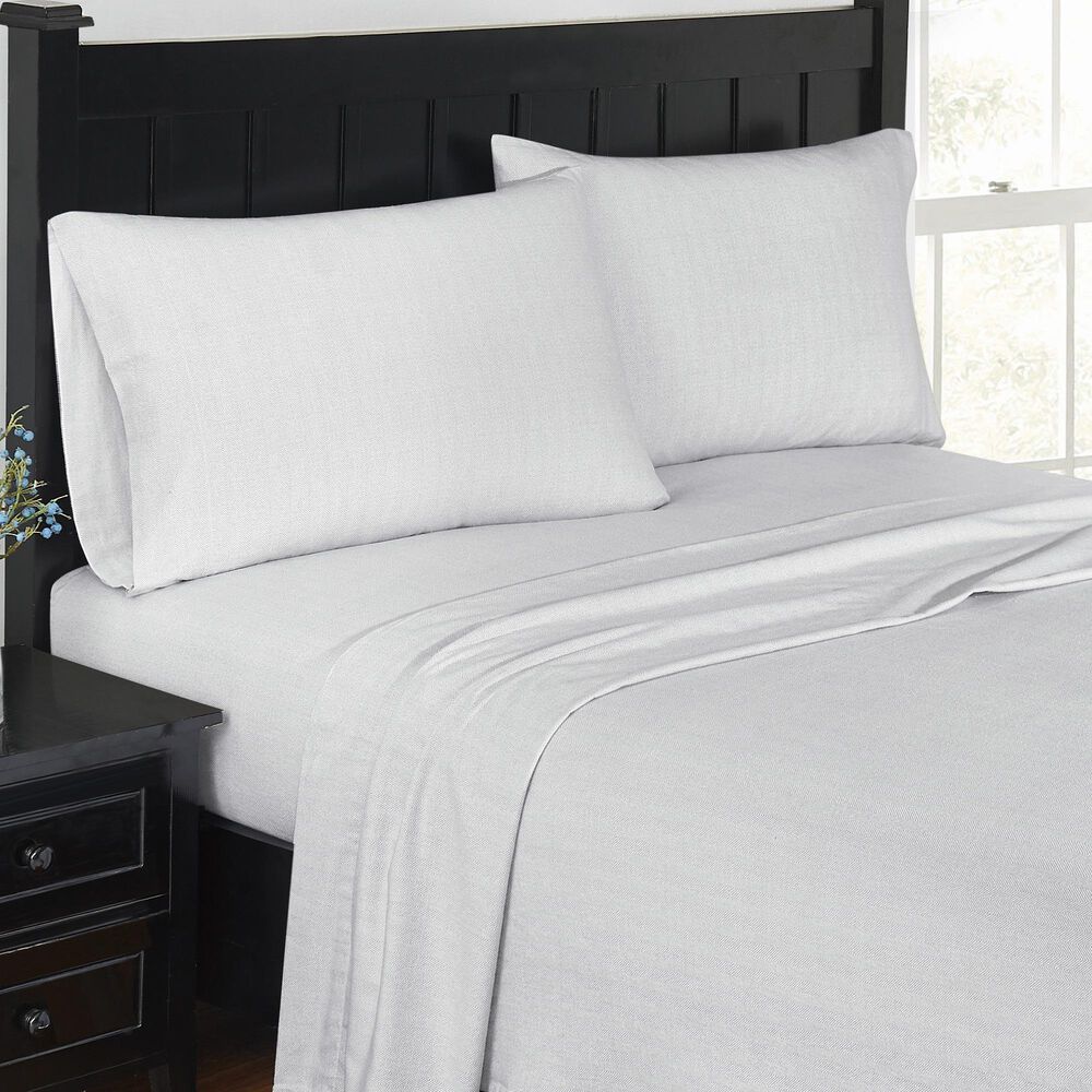 Pem America London Fog 4-Piece Queen Sheet Set in Light Grey, , large