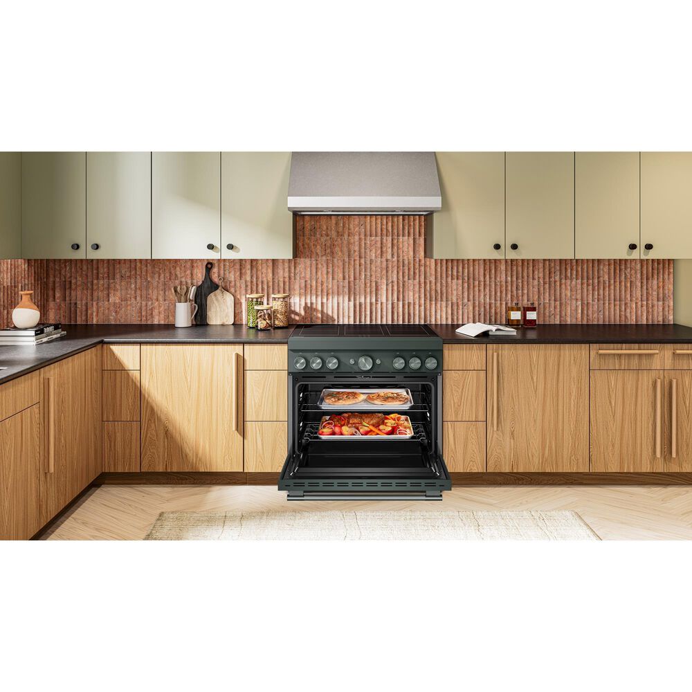 KitchenAid 5.1 Cu. Ft. Freestanding Commercial-Style Induction Range with Air Fry in Juniper, , large