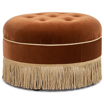 Jennifer Taylor Home Yolanda Standard Ottoman in Burnt Orange and Gold, , large