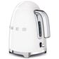 Smeg 7-Cup Stainless Steel Retro Style Electric Kettle in White, , large