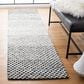 Safavieh Micro-Loop 2"3" x 9" Black and Ivory Runner, , large