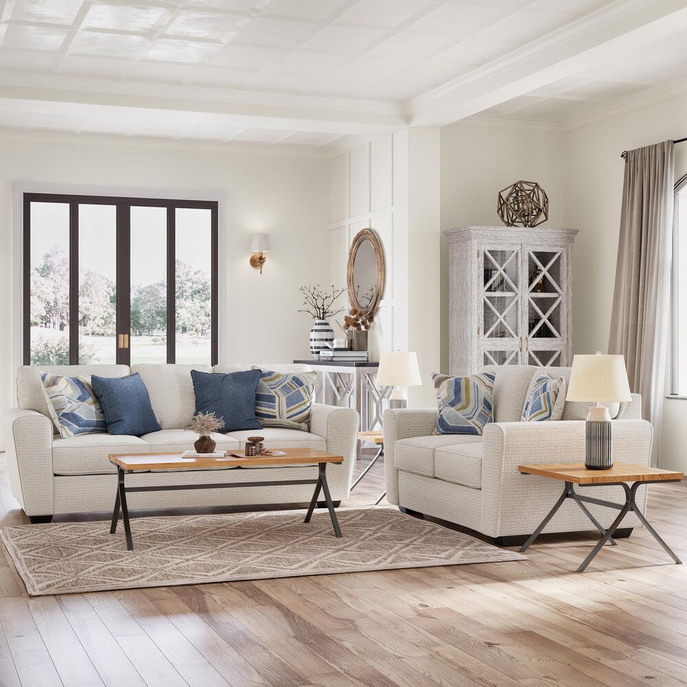 Ashley 7-Piece Living Room Set in Snow, , large