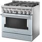 KitchenAid 36" Slide-In Gas True Convection Range with Self-Cleaning in Misty Blue, , large
