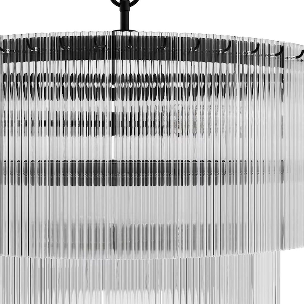 Hunter Ontario Jasmine Roth 6-Light Chandelier in Matte Black, , large