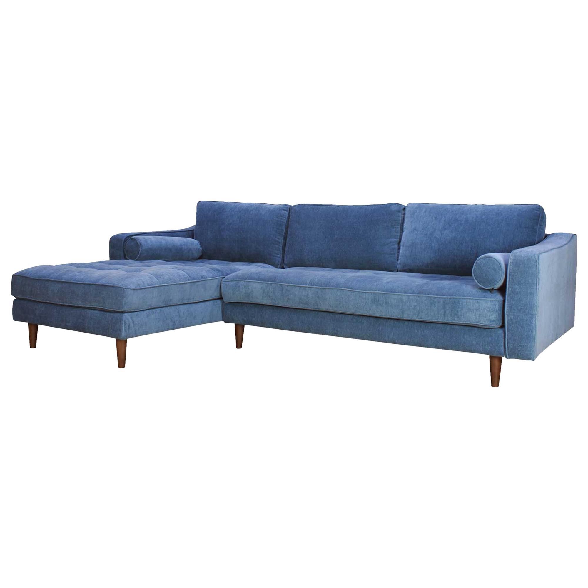 37B Anderson 2-Piece Stationary Left Arm Facing Sectional in Denim