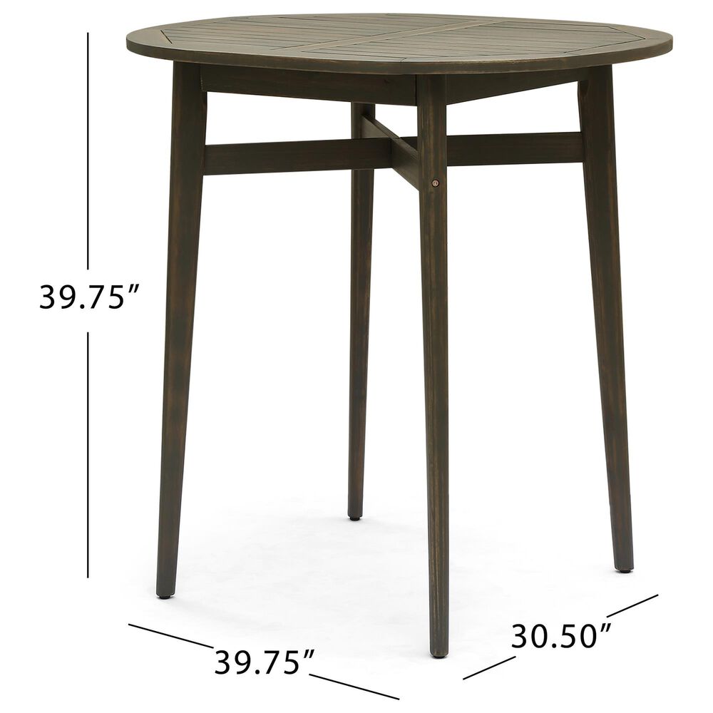 Hearth and Haven Stamford Outdoor Bar Table in Grey, , large