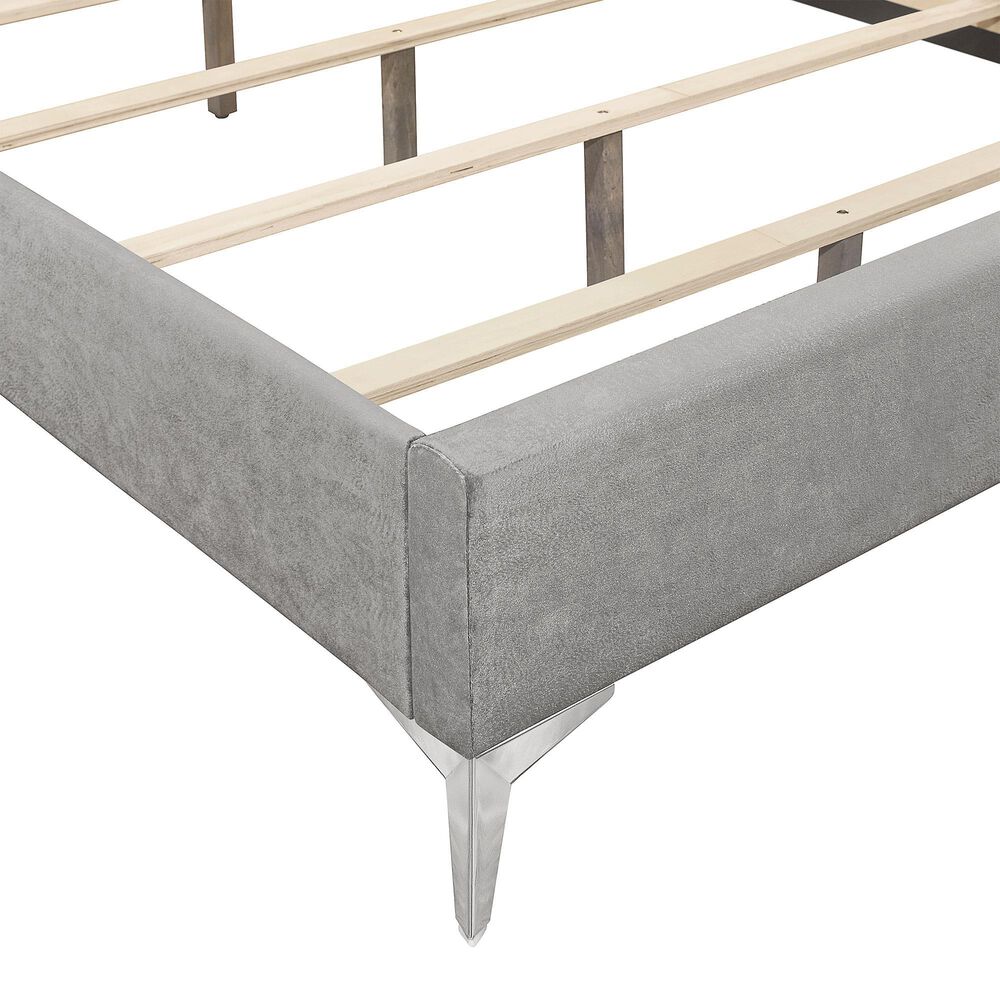 New Heritage Design Huxley Queen Upholstered Bed in Gray, , large