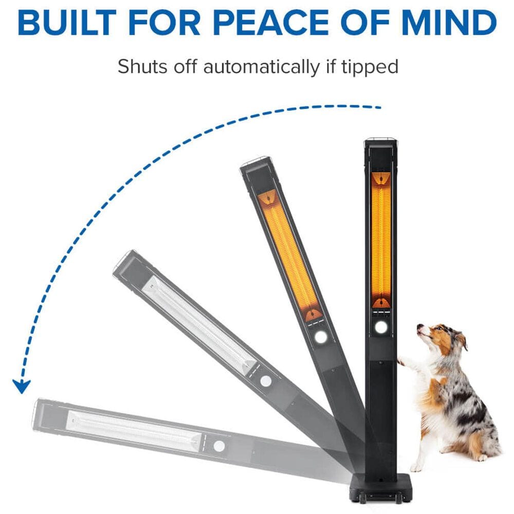 Napoleon Phantom Freestand Outdoor Electric Infrared Heater in Matte Black, , large