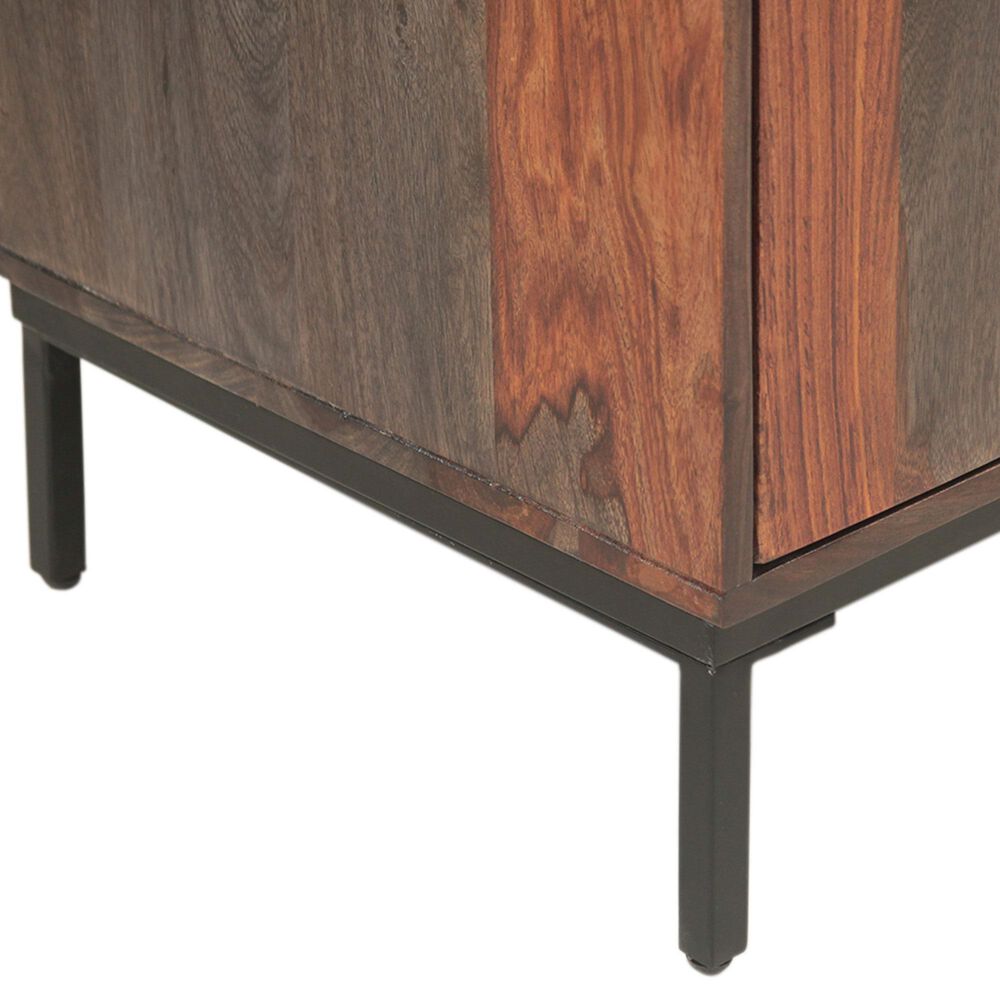 Home Trends &amp; Design Meridian 35" Tall Bar Cabinet in Capri Sheesham, , large
