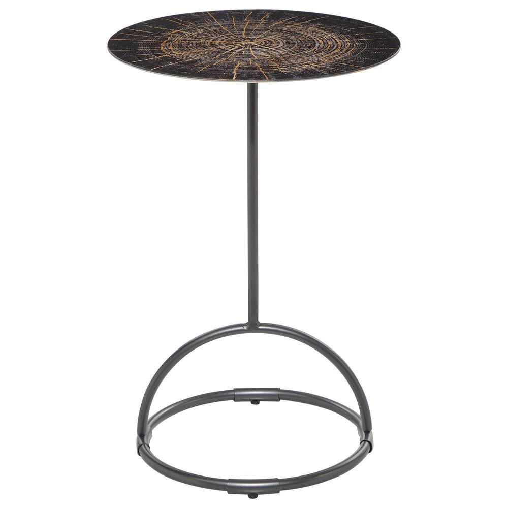 Uma Enterprises Accent Table in Black, Gold, and Gray, , large