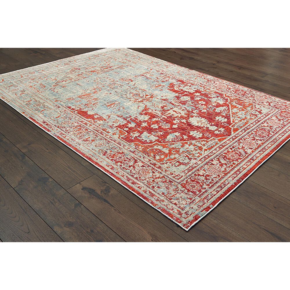 Oriental Weavers Pandora 1501U 9&#39;10&quot; x 12&#39;10&quot; Grey and Orange Area Rug, , large