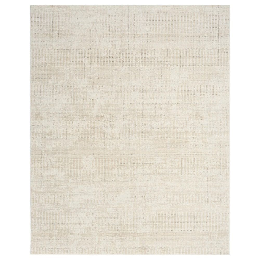 Nourison Grand Street GRN02 Ivory and Beige 7"10" x 9"10" Area Rug, , large