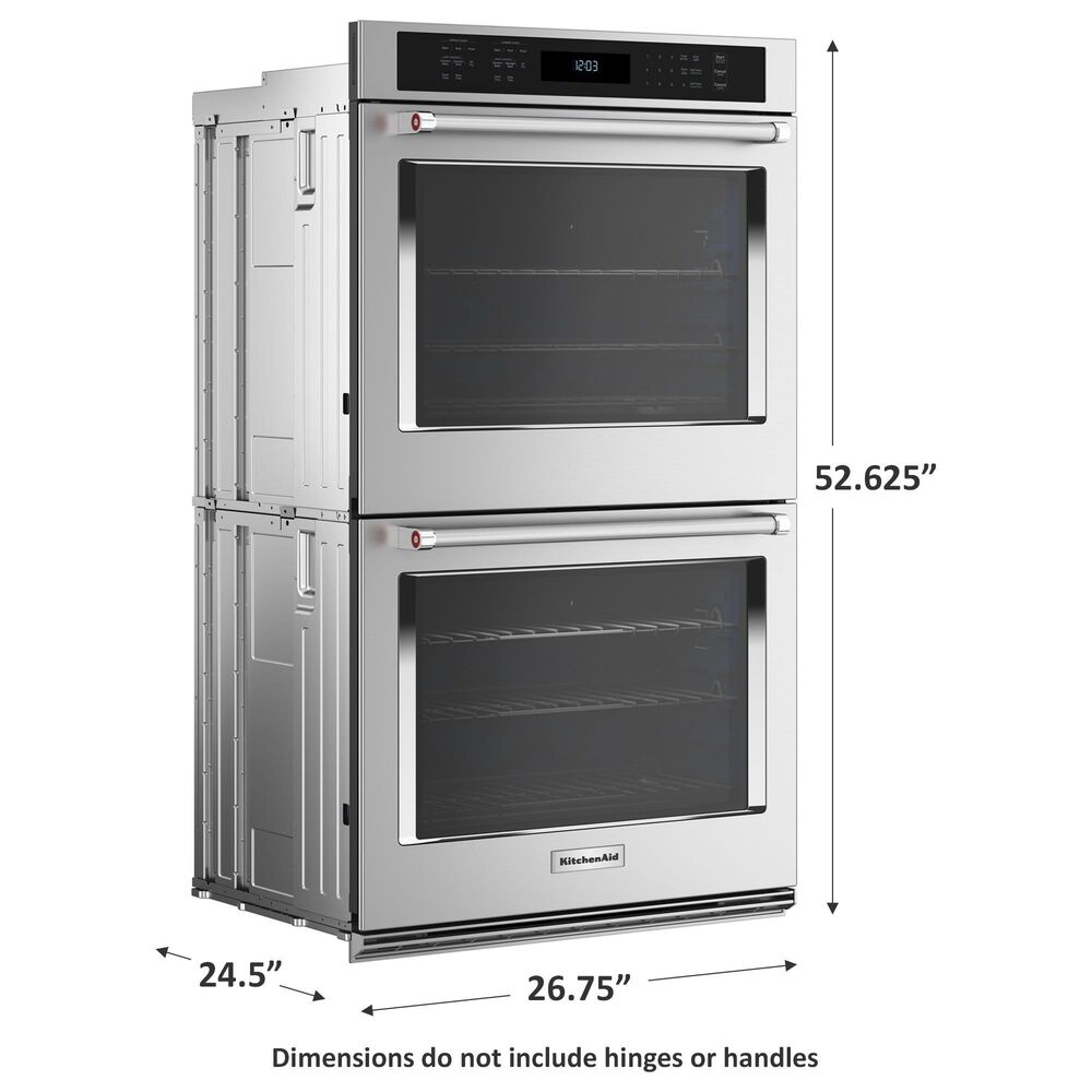 KitchenAid 27&quot; Double Electric Wall Oven with Air Fry Mode in Stainless Steel, , large