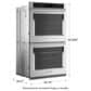 KitchenAid 27" Double Electric Wall Oven with Air Fry Mode in Stainless Steel, , large
