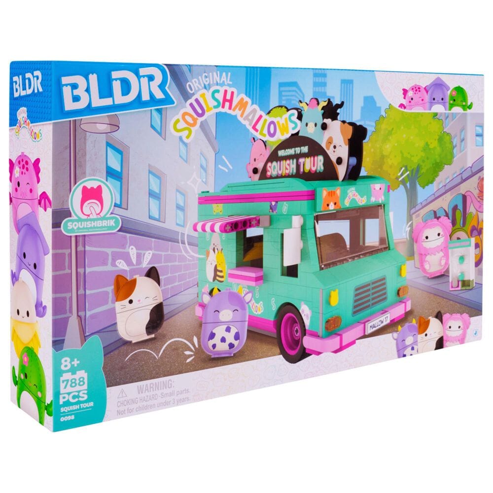 Squishmallow Squish Tour Van Building Set with Cam, Bubba and Brina, , large