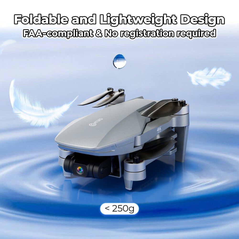 Contixo F36 FPV Drone with 4K HD Camera, 64GB Card and Case in Silver, , large