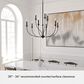 Hunter Southcrest 9-Light Chandelier in Flat Matte Black, , large