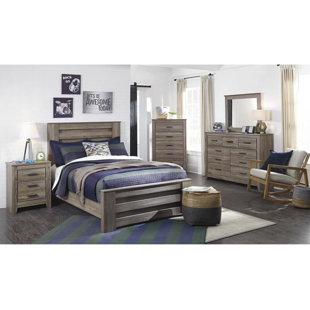 Ashley Zelen Full Panel Bed in Warm Grey, , large
