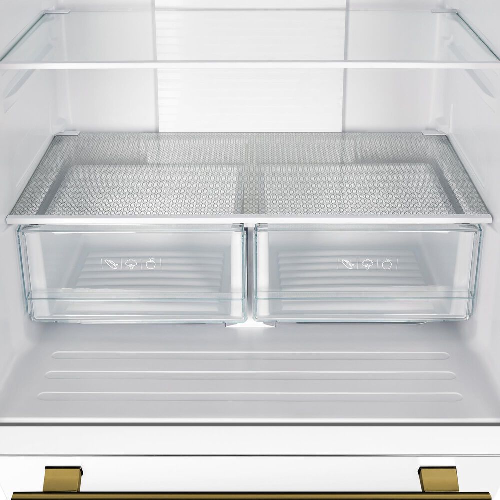 Forno Gallipoli 17.5 Cu. Ft. French Door Refrigerator with Bottom Freezer in White, , large