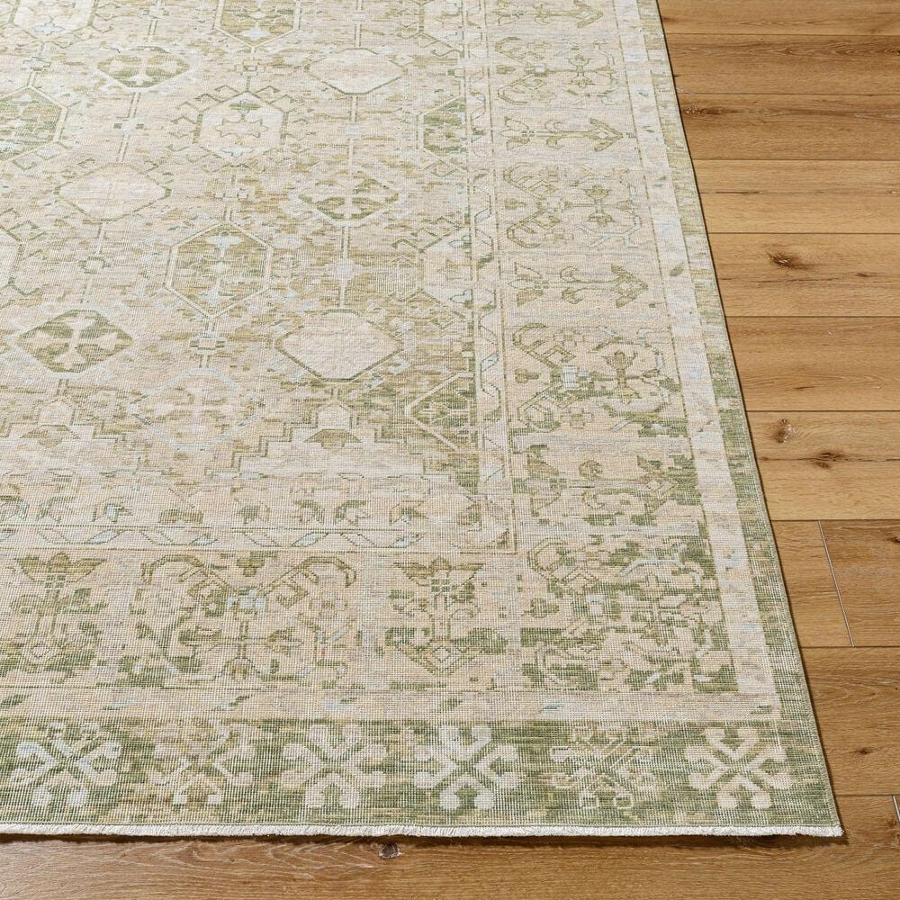 Surya Once Upon a Time Tan, Olive, Light Olive, Light Gray and Pale Blue 8&#39;10&quot; x 11&#39;10&quot; Area Rug, , large