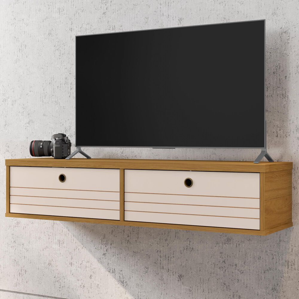 Manhattan Liberty 42.28" Floating Entertainment Center in Cinnamon/Off White, , large