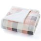 Duke Imports Flannel Sherpa Plaid Throw in Pink and Grey, , large
